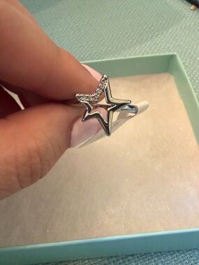 NWT Park Lane Silver Star Ring - Size 7